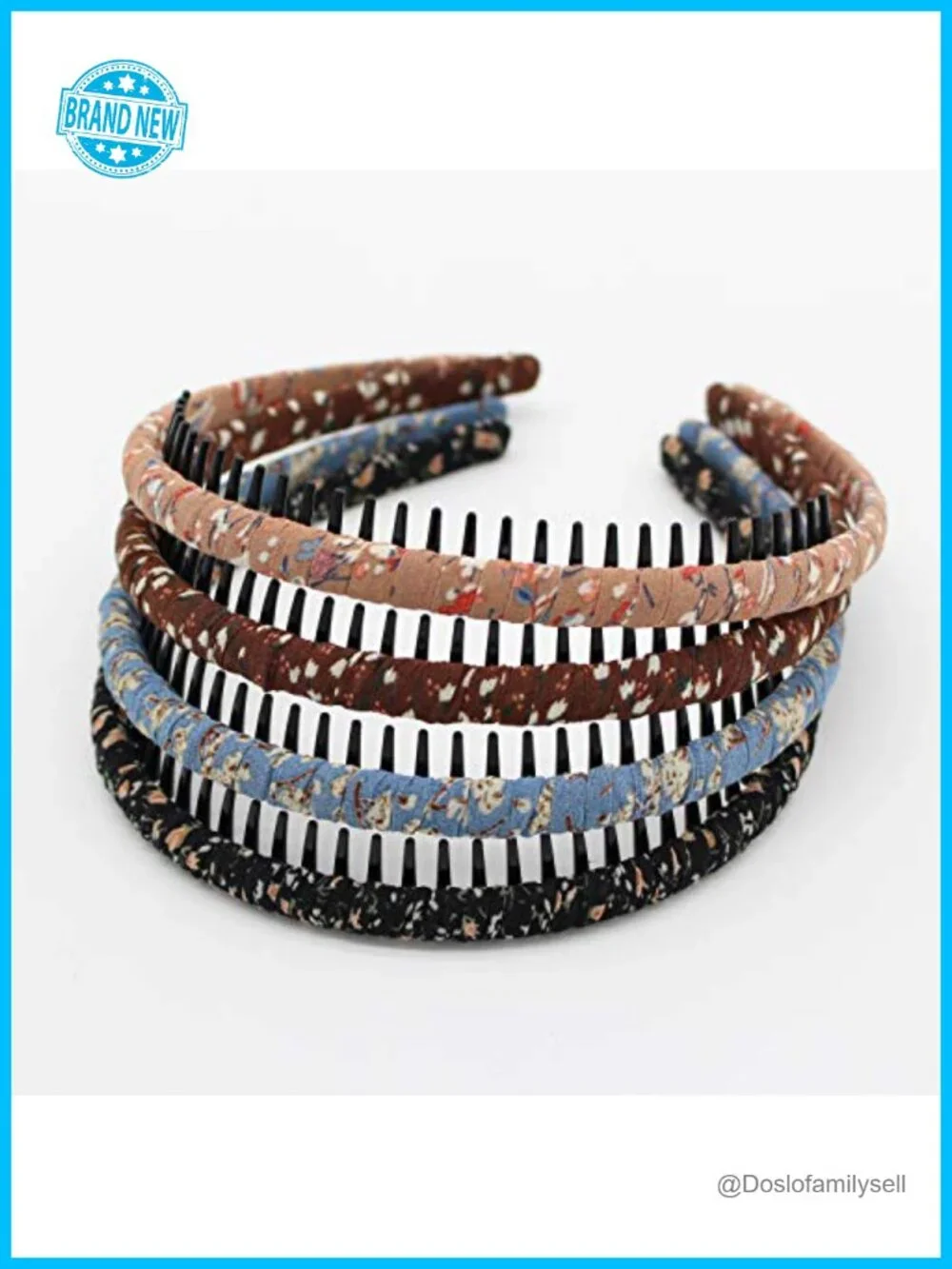 Non-slip Fashion Floral Teeth Headband Hair Accessories Soft Comfy Hair Hoop 4